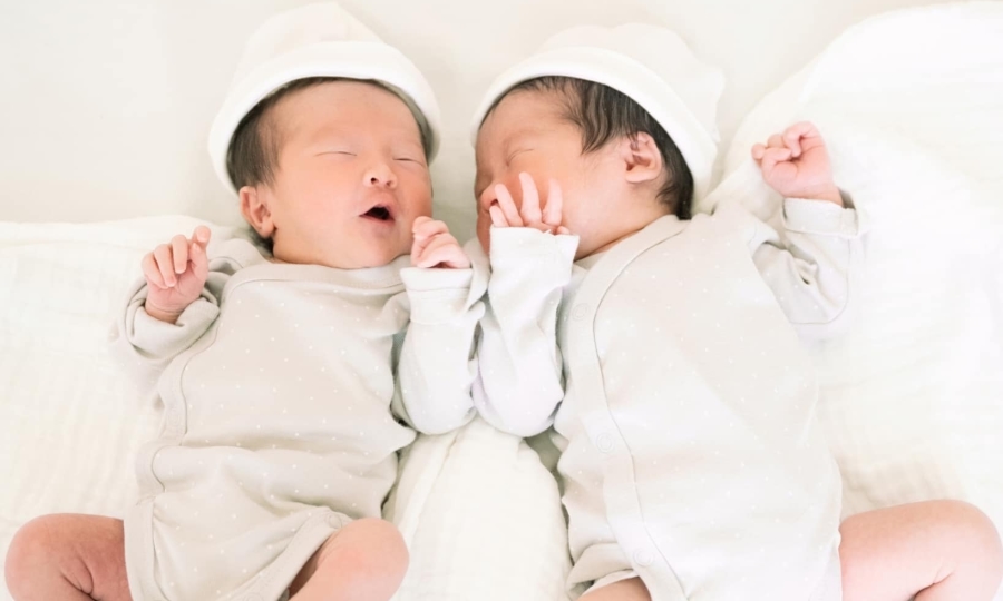 Cặp sinh đôi của Sam trong ba tháng đầu đời